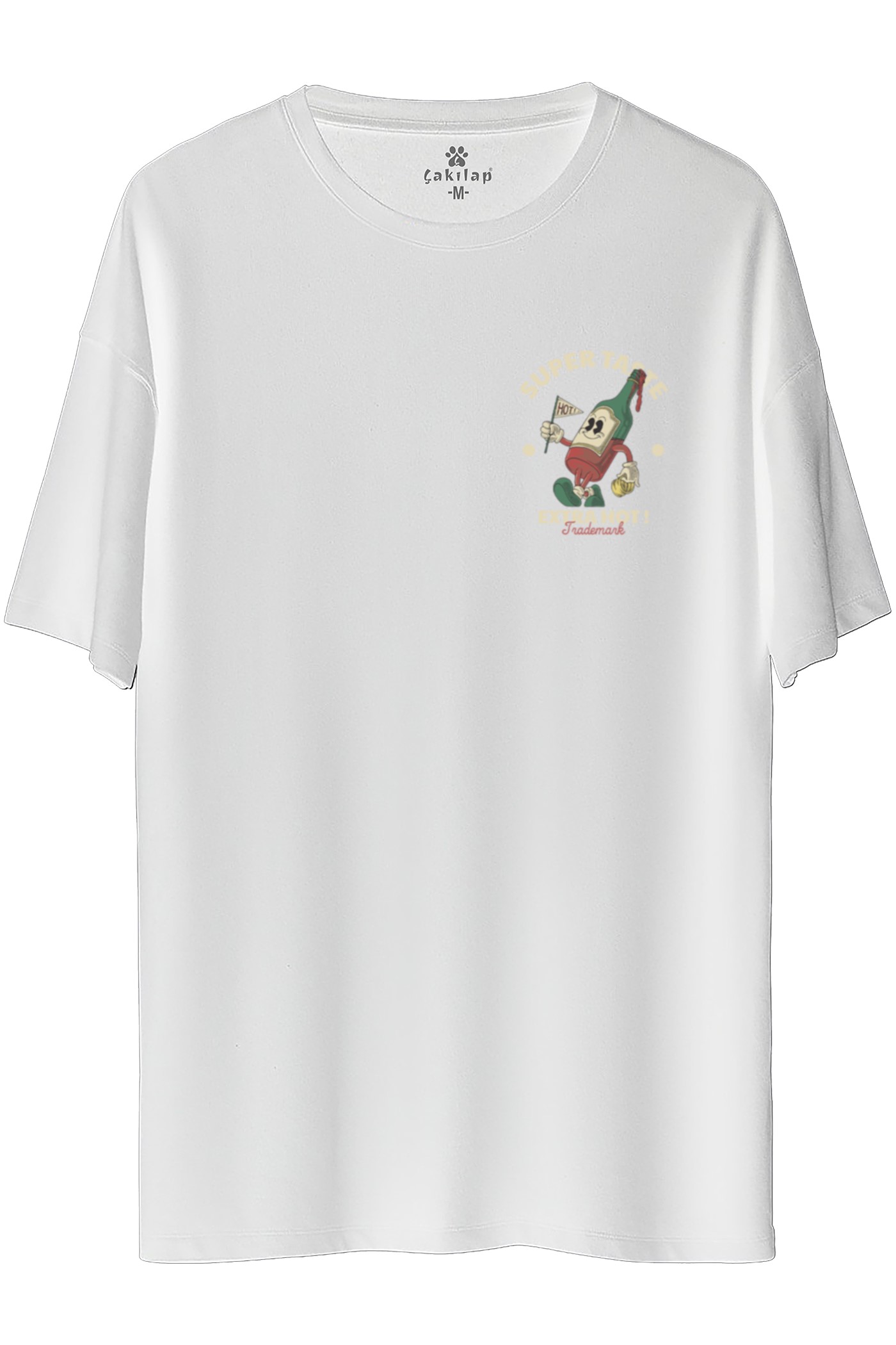 Retro Baskılı Oversize Tişört