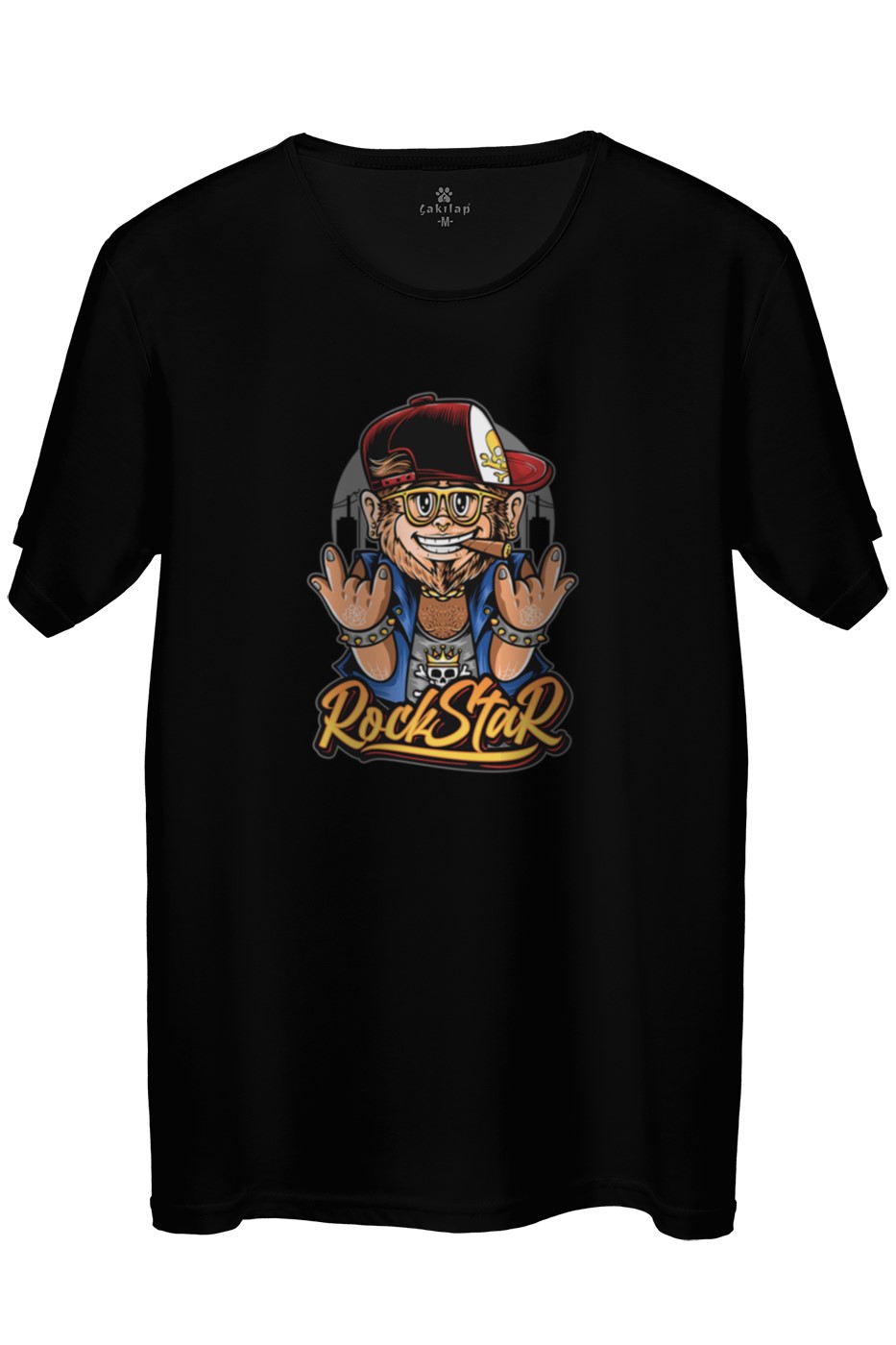 Monkey Baskılı Regular Tişört