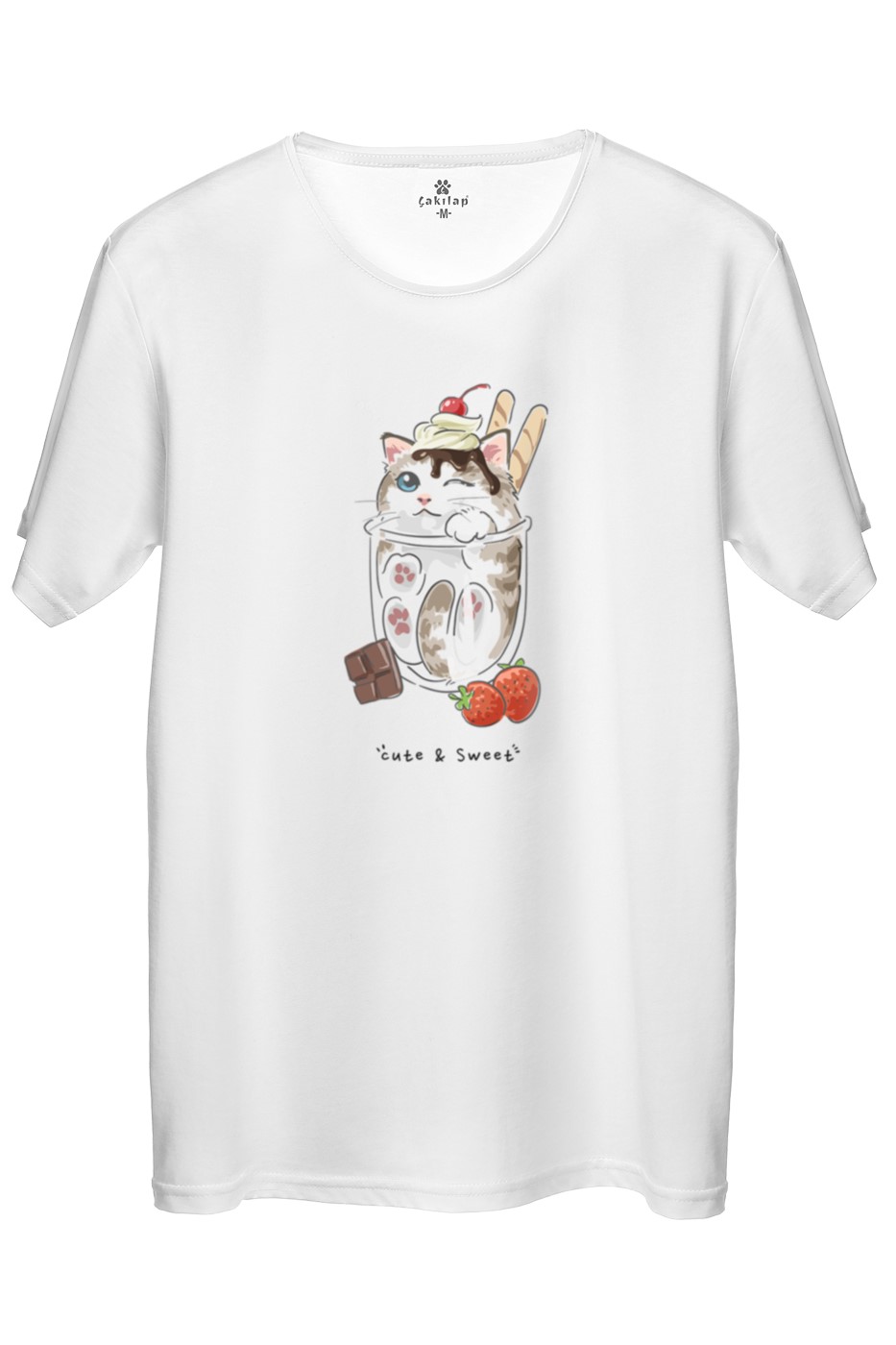 Kedi Baskılı Regular Tişört