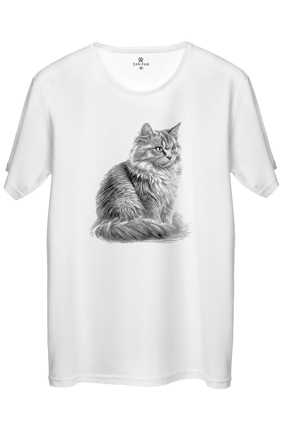 Kedi Baskılı Regular Tişört