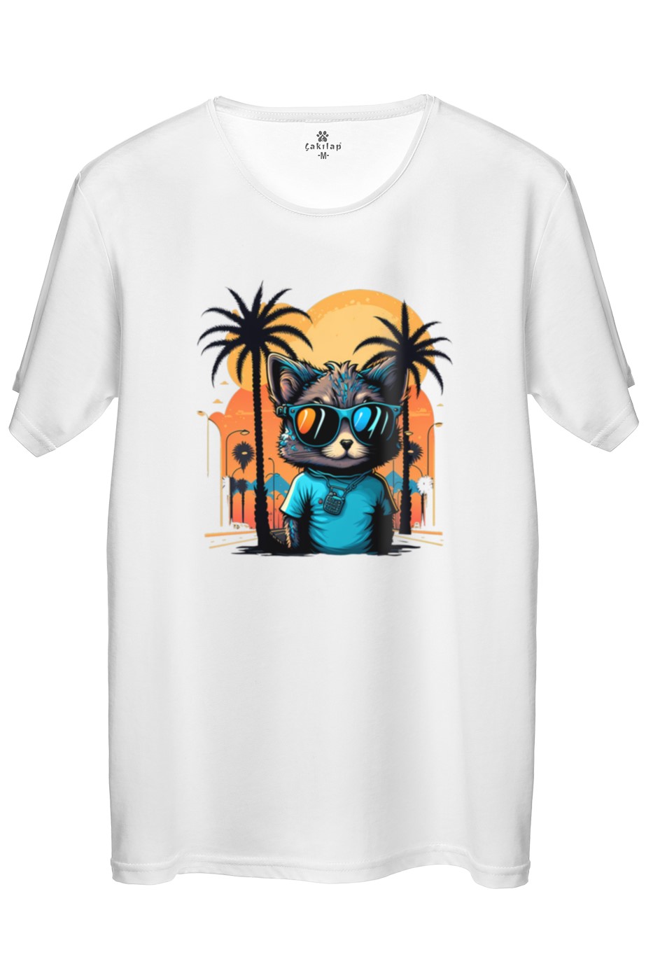 Kedi Baskılı Regular Tişört