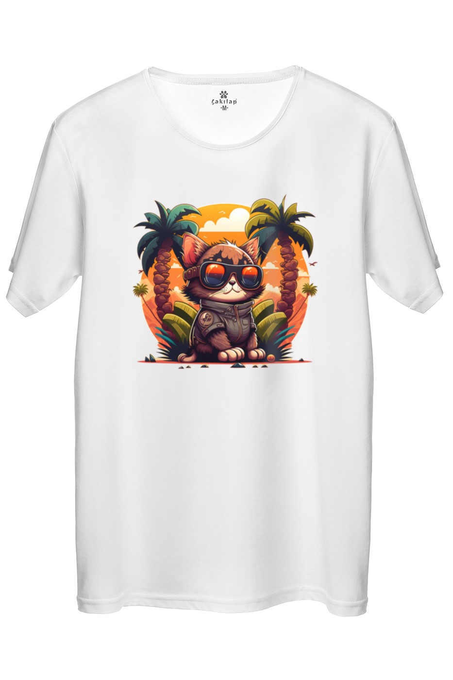 Kedi Baskılı Regular Tişört