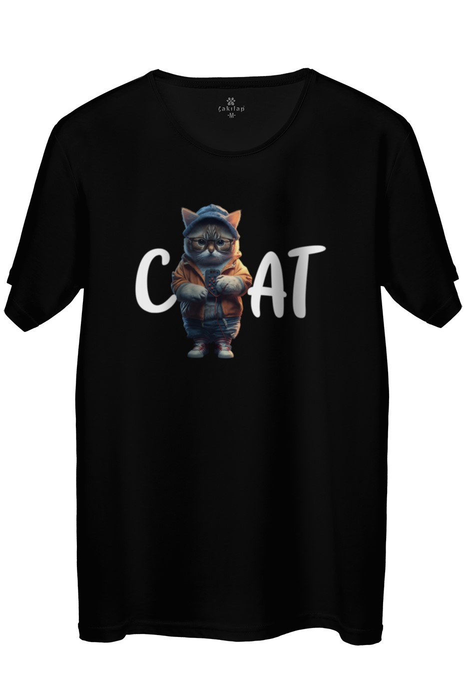 Kedi Baskılı Regular Tişört