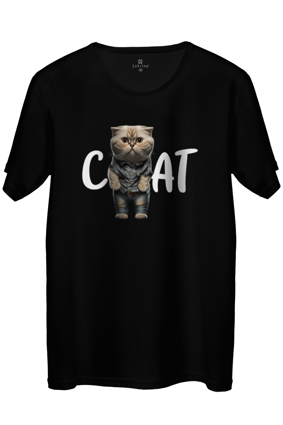 Kedi Baskılı Regular Tişört