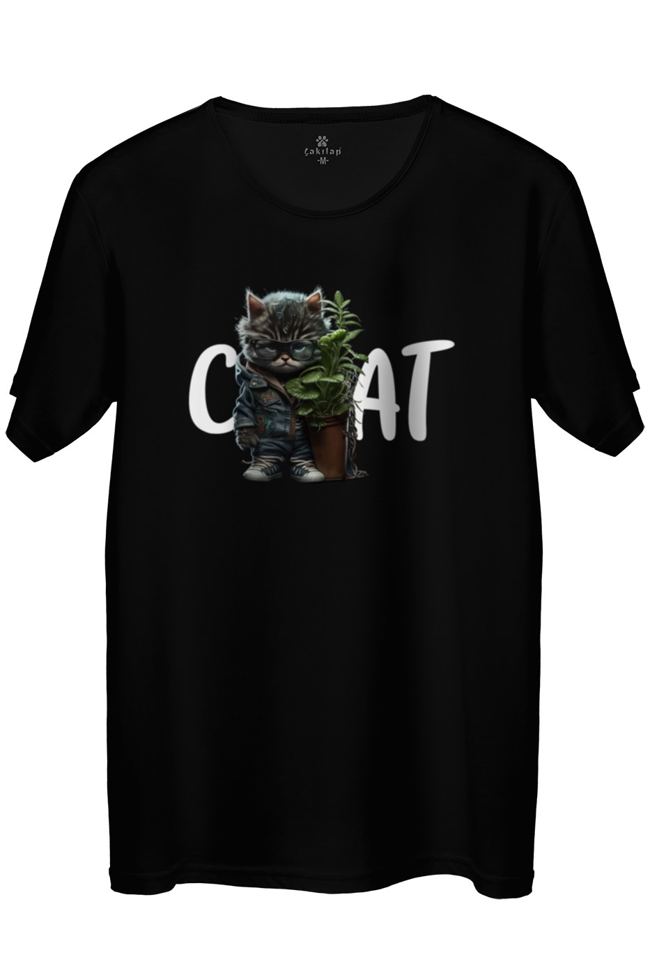 Kedi Baskılı Regular Tişört