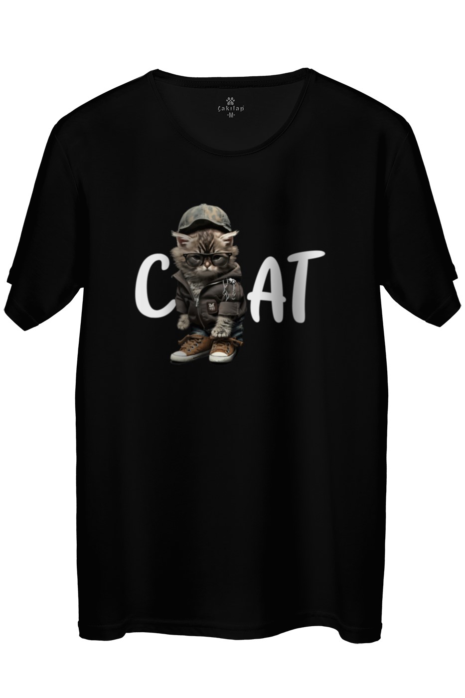 Kedi Baskılı Regular Tişört