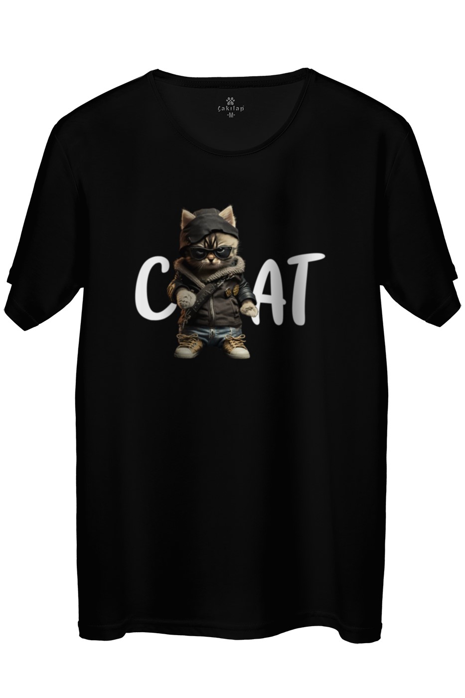 Kedi Baskılı Regular Tişört