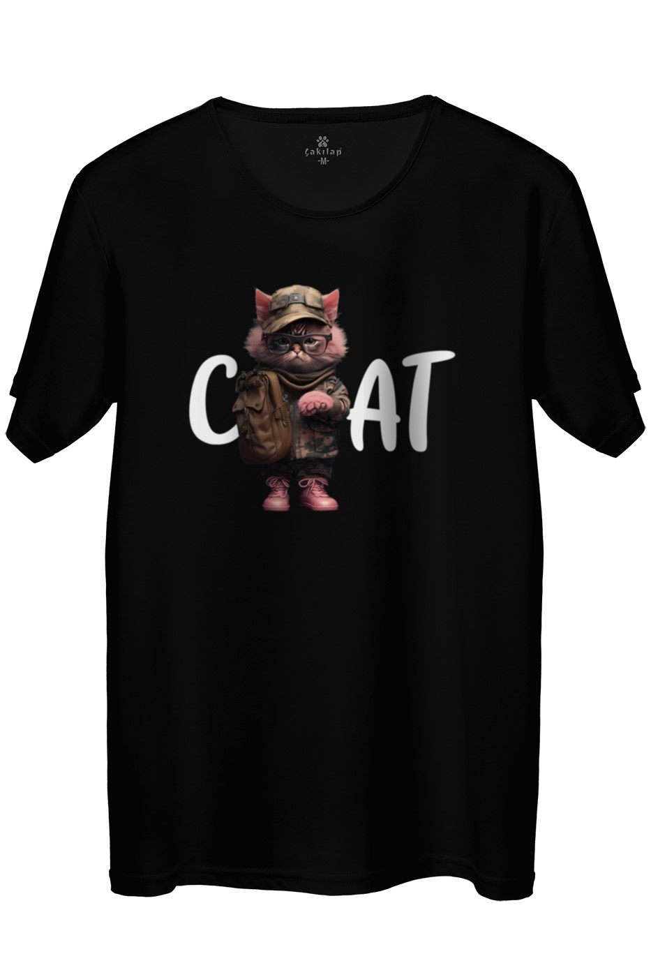 Kedi Baskılı Regular Tişört