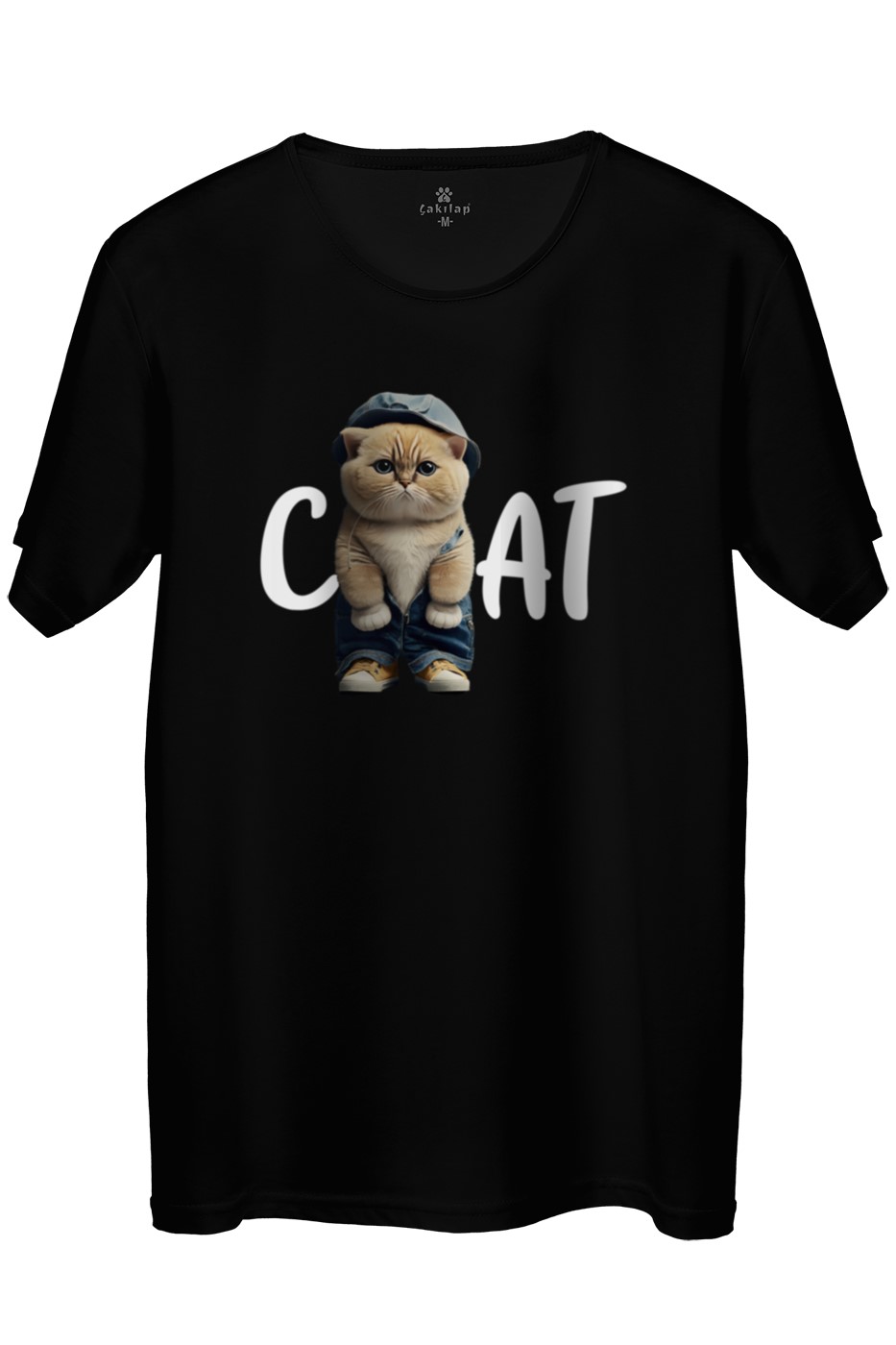 Kedi Baskılı Regular Tişört