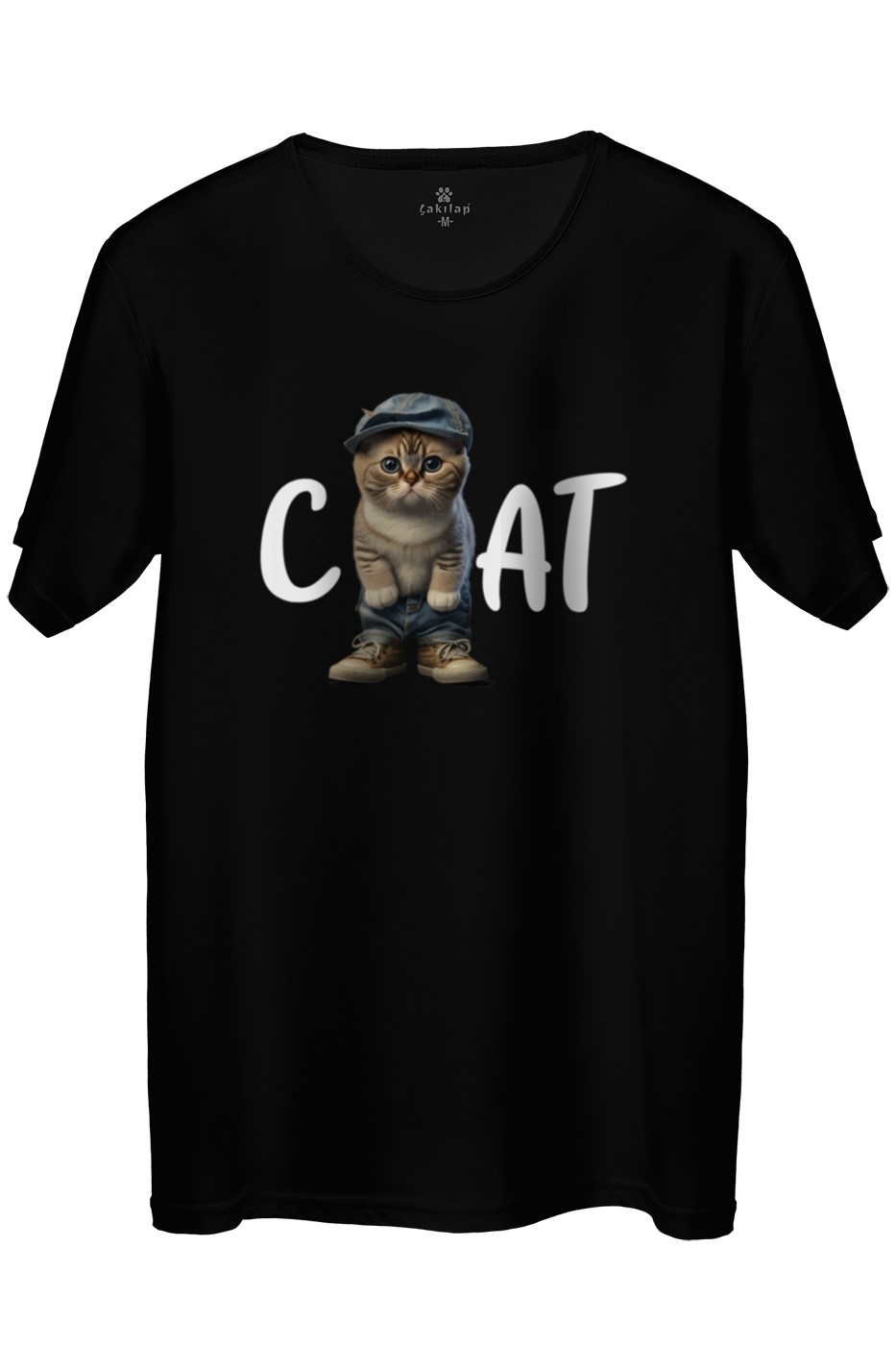 Kedi Baskılı Regular Tişört