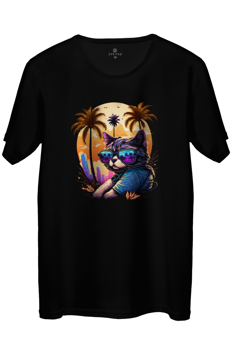 Kedi Baskılı Regular Tişört