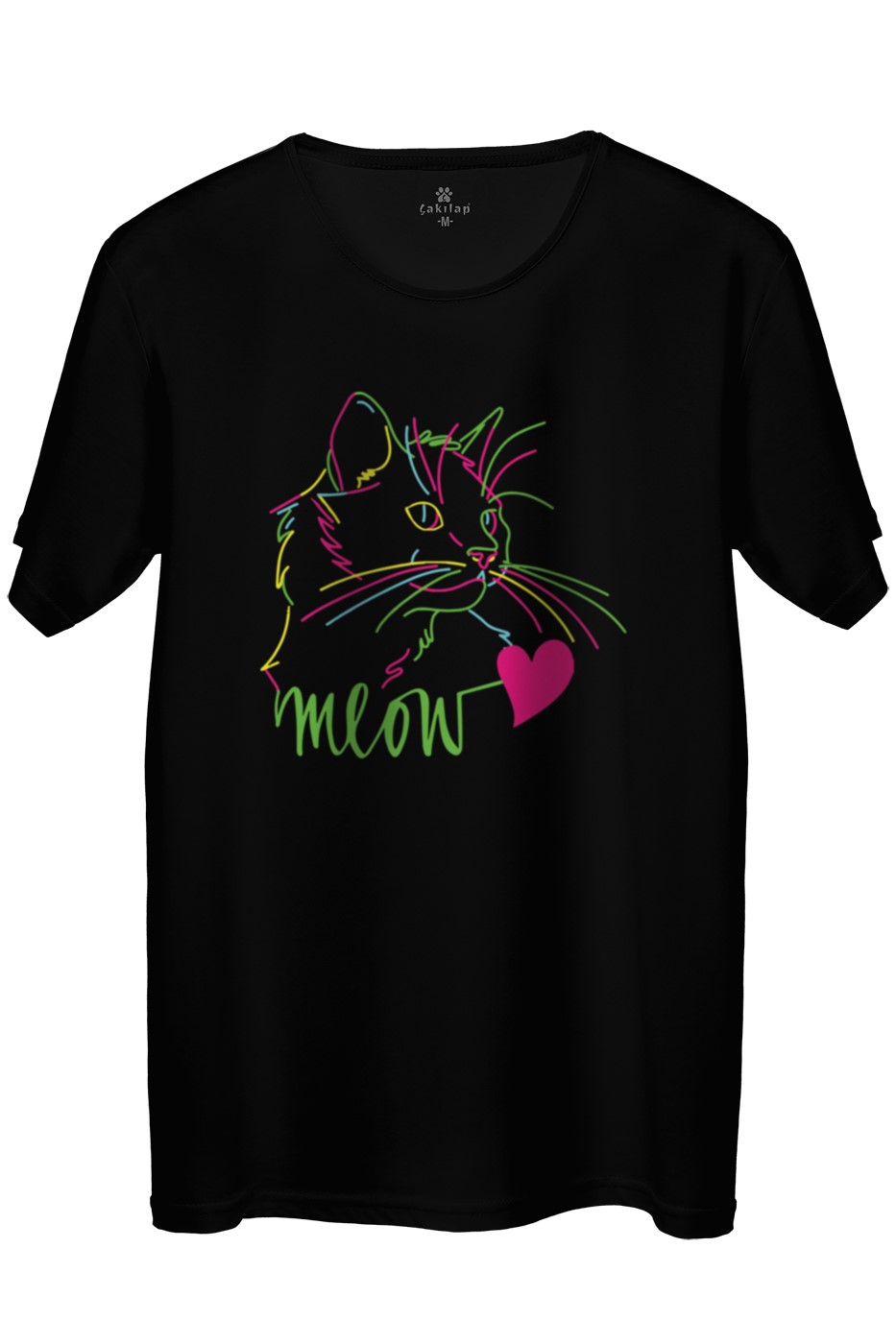 Kedi Baskılı Regular Tişört