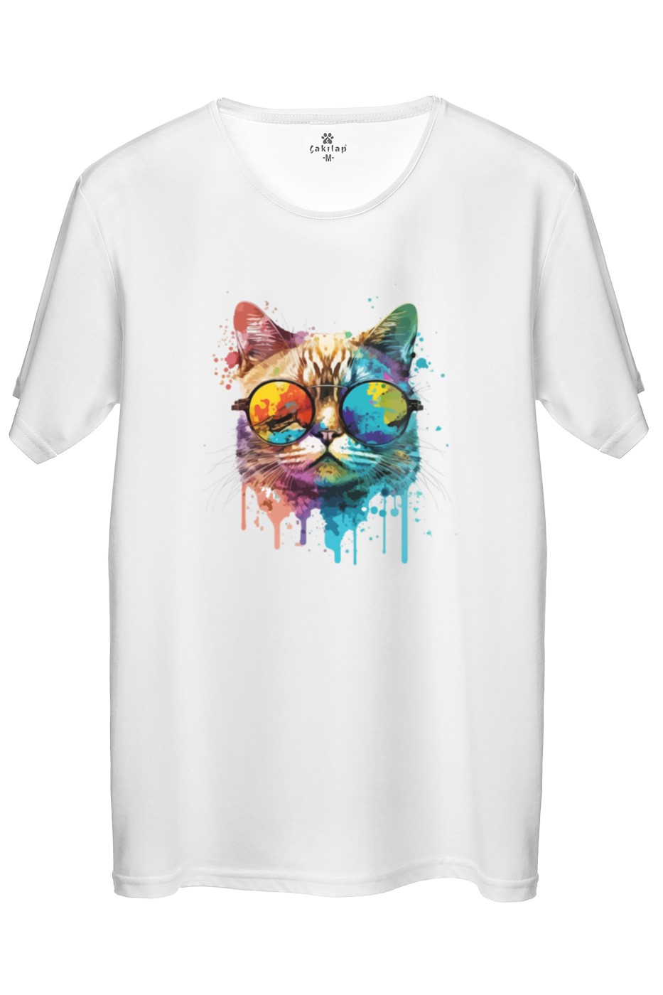 Kedi Baskılı Regular Tişört