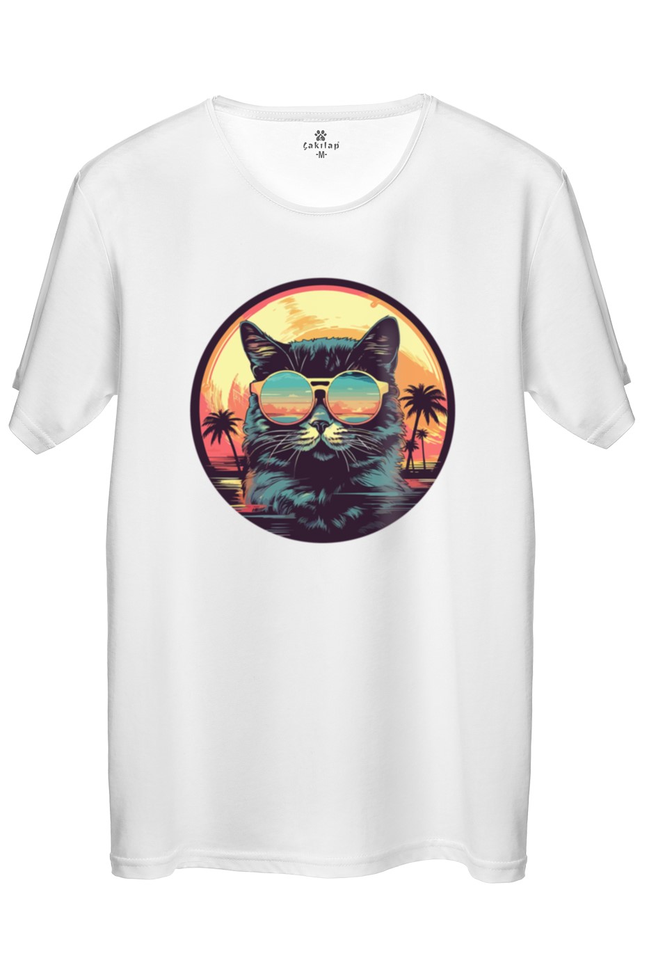 Kedi Baskılı Regular Tişört