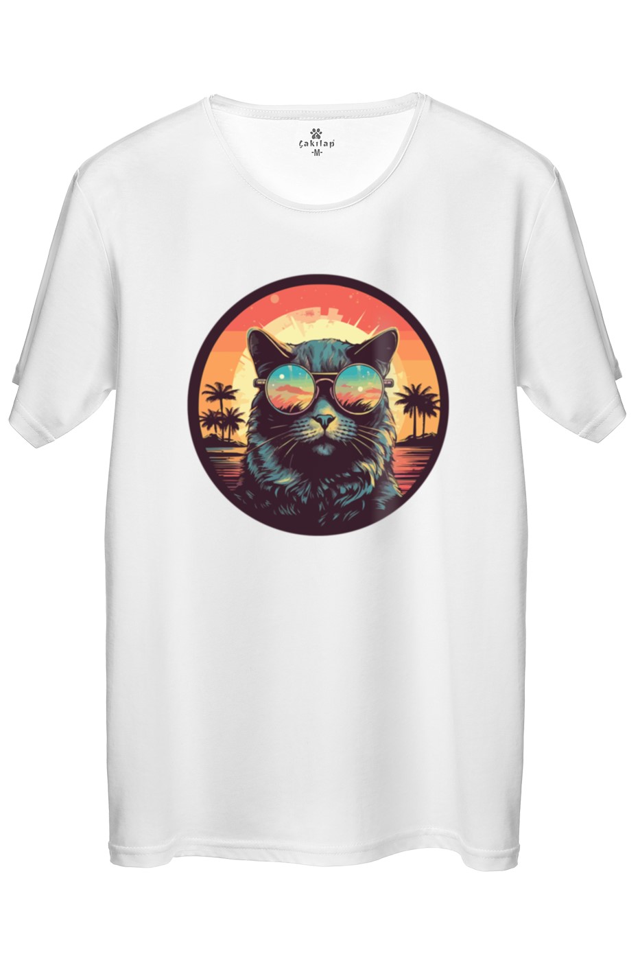 Kedi Baskılı Regular Tişört