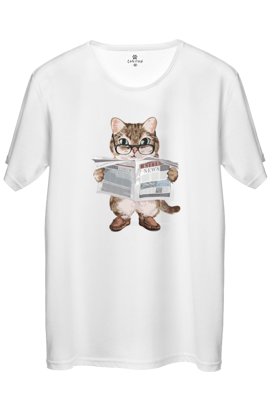 Kedi Baskılı Regular Tişört