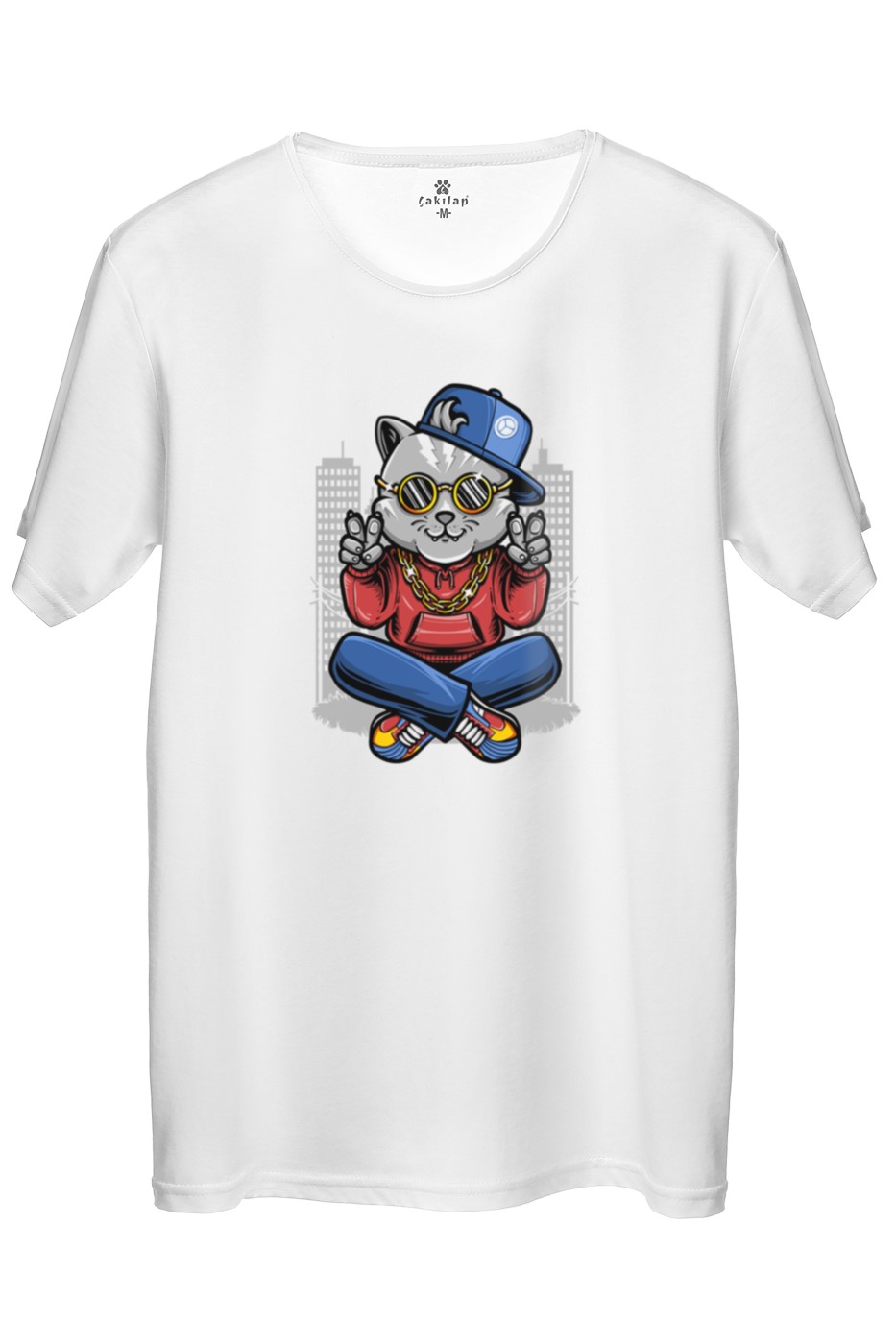 Kedi Baskılı Regular Tişört