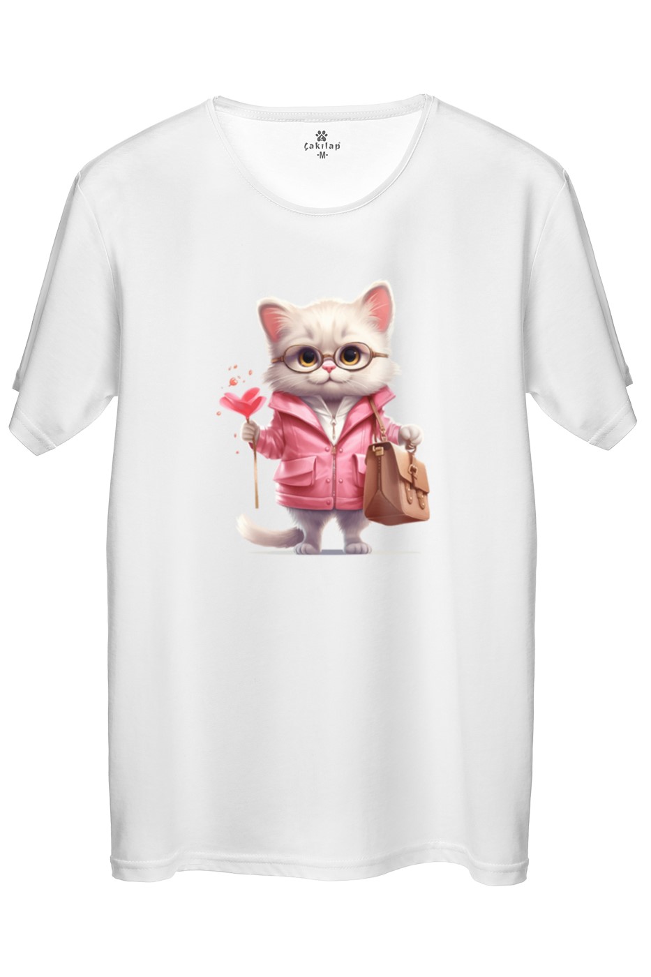 Kedi Baskılı Regular Tişört