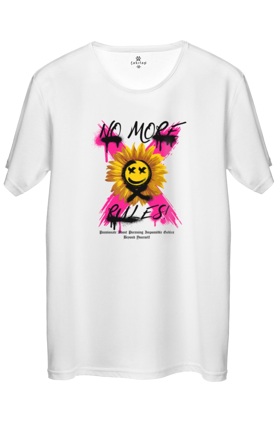 No More Rules Baskılı Regular Tişört