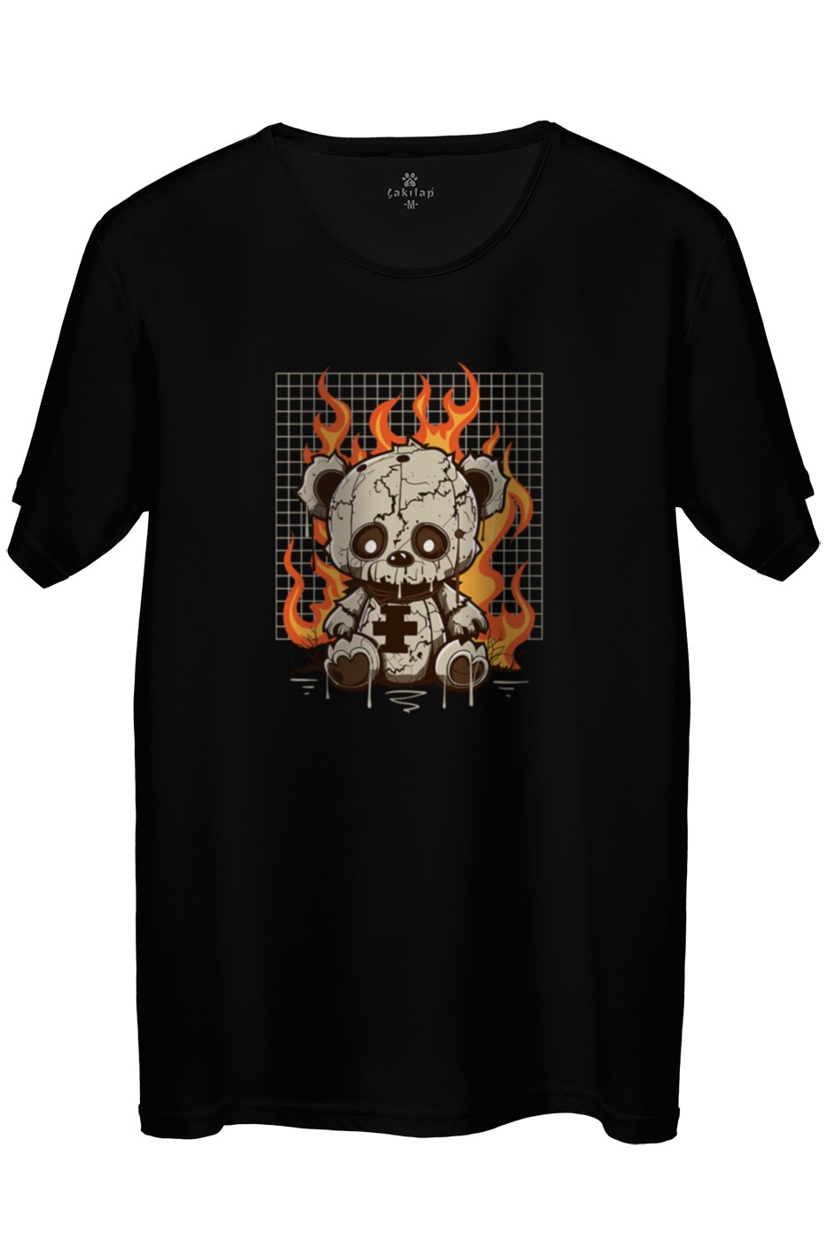 Ateşli Ayıcık Baskılı Regular Tişört