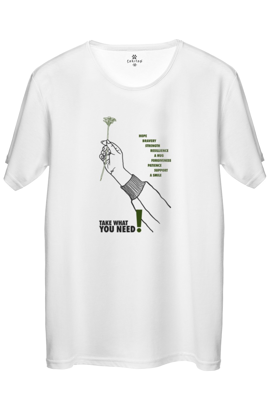 Take What You Need Baskılı Regular Tişört