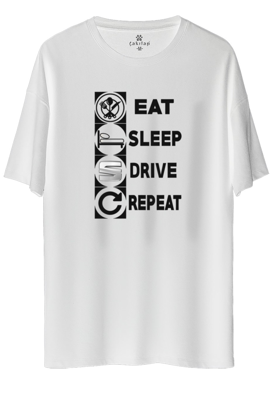 Seat Logo Baskılı Oversize Tişört