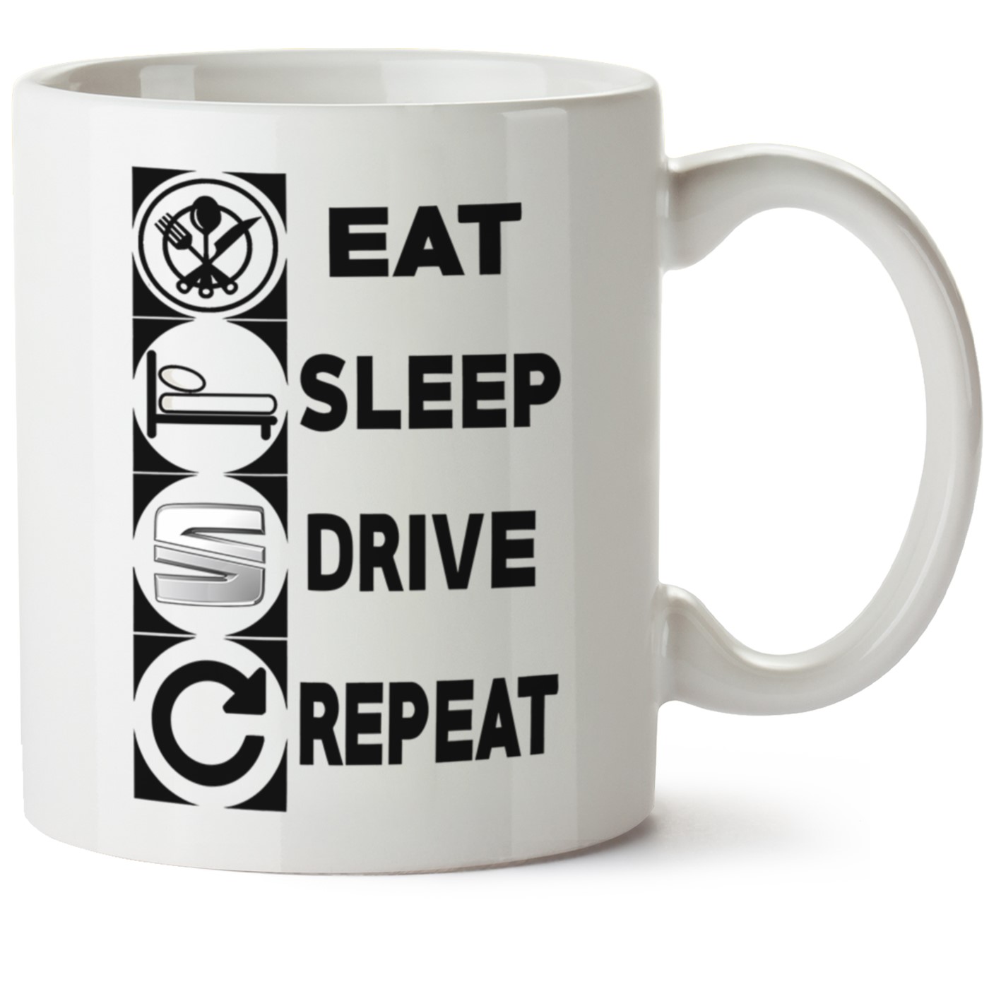 Seat Logo Baskılı Porselen Kupa Bardak