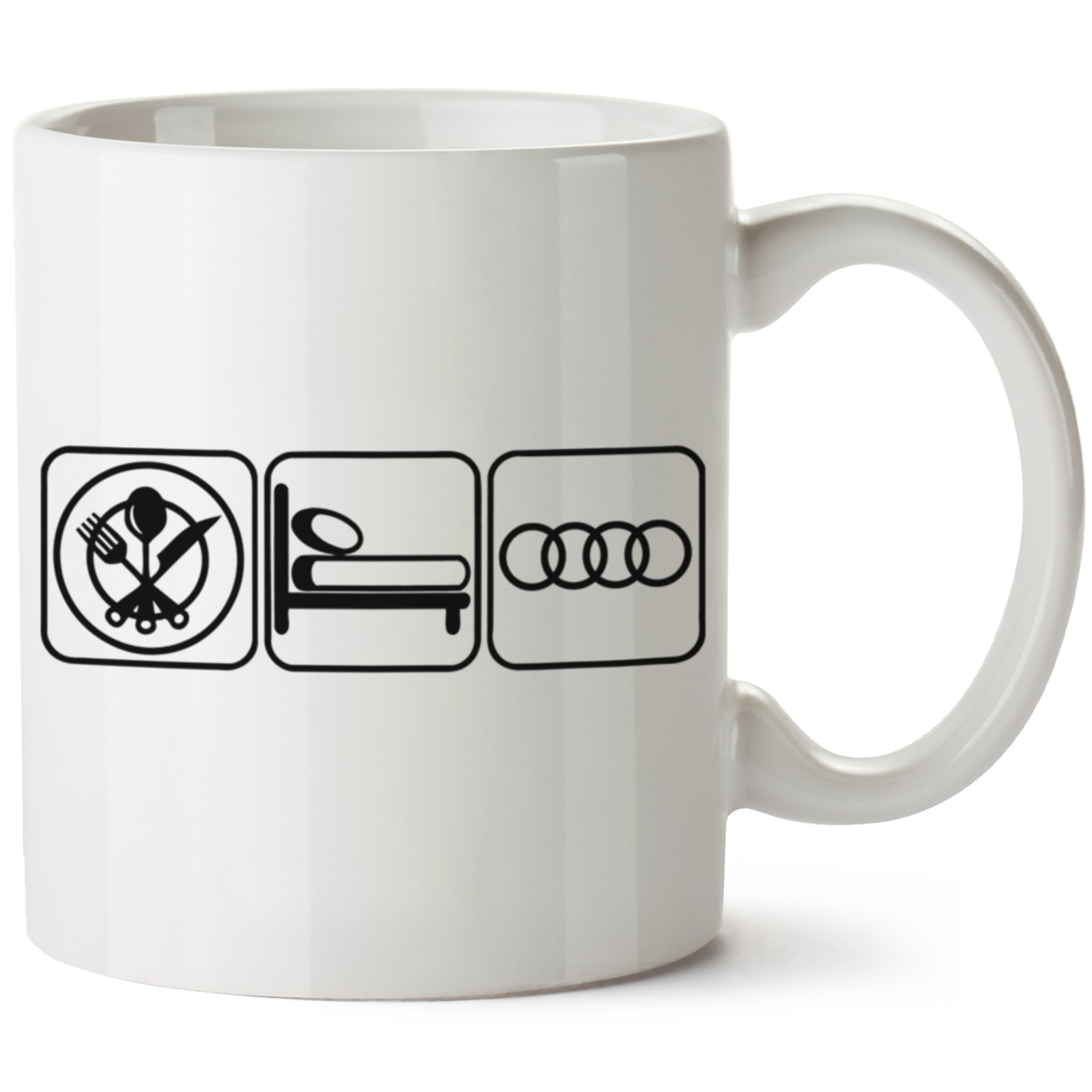 Audi Logo Baskılı Porselen Kupa Bardak