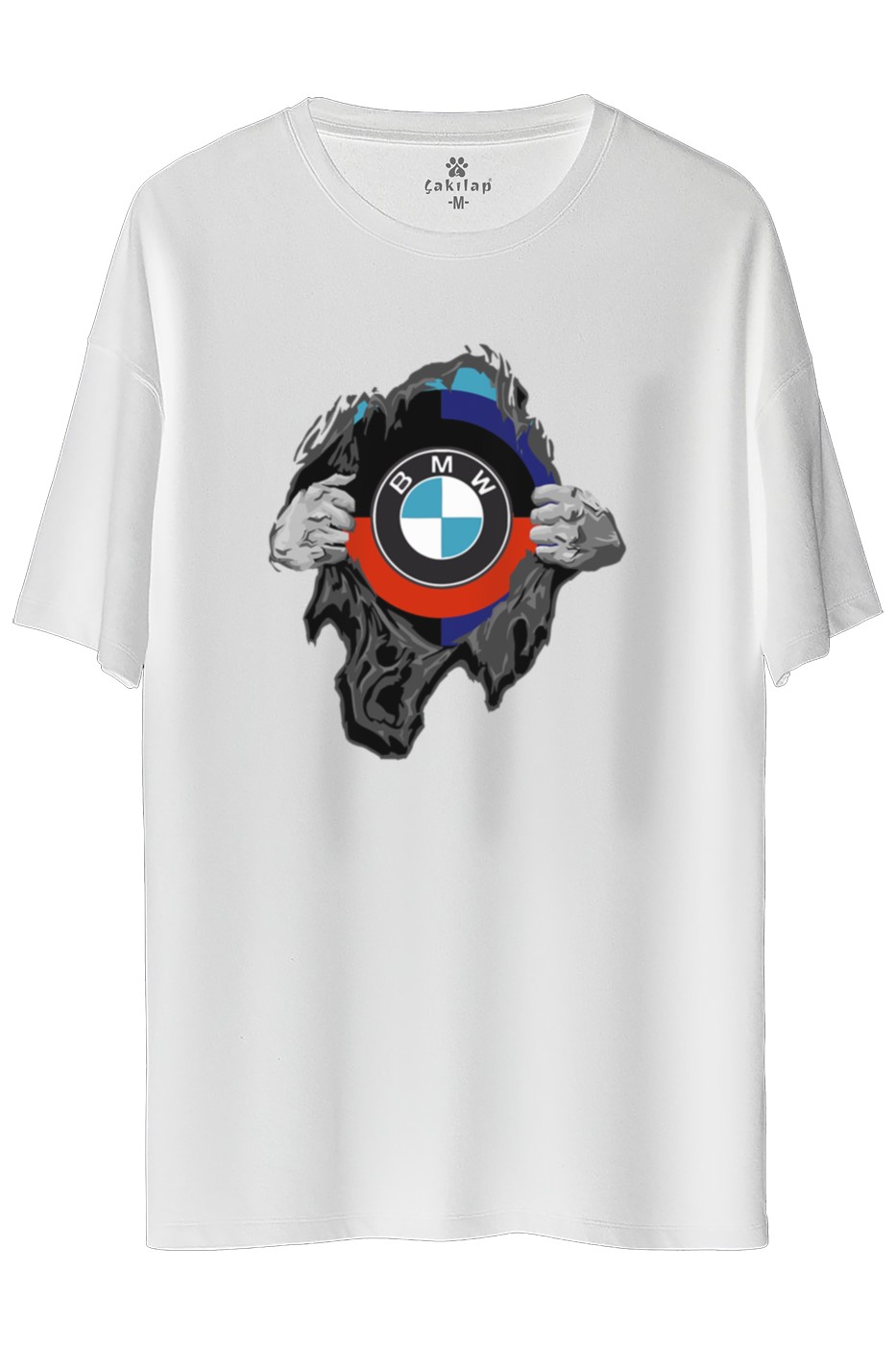 Bmw Logo Baskılı Oversize Tişört