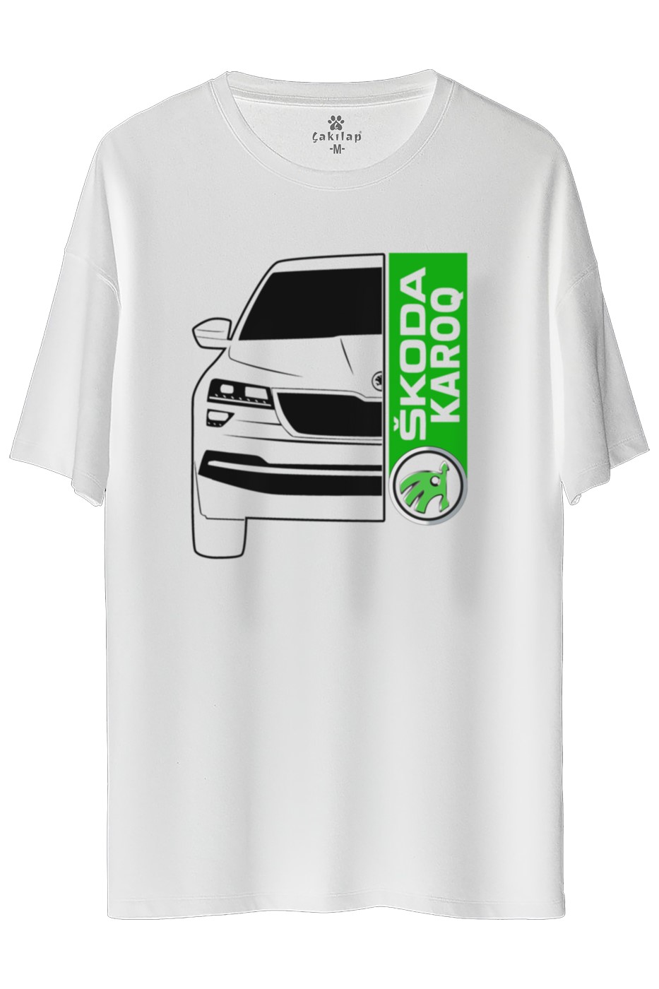 Skoda Karoq Baskılı Oversize Tişört