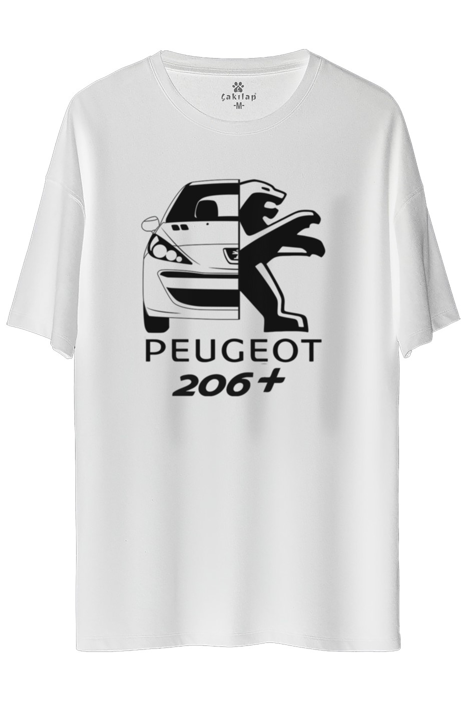 Peugeot 206 Plus Baskılı Oversize Tişört