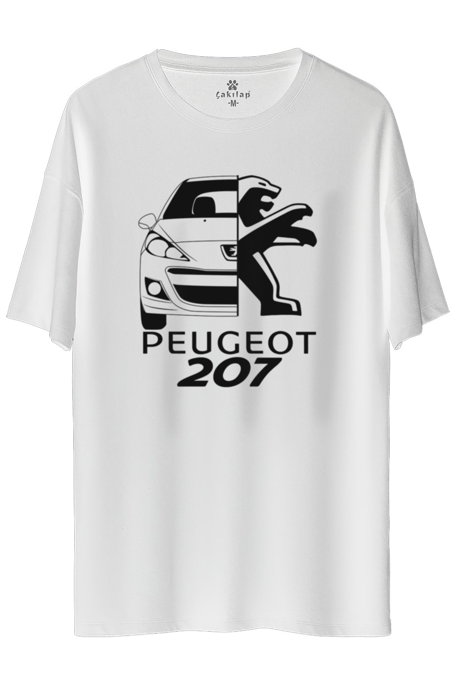 Peugeot 207 Baskılı Oversize Tişört