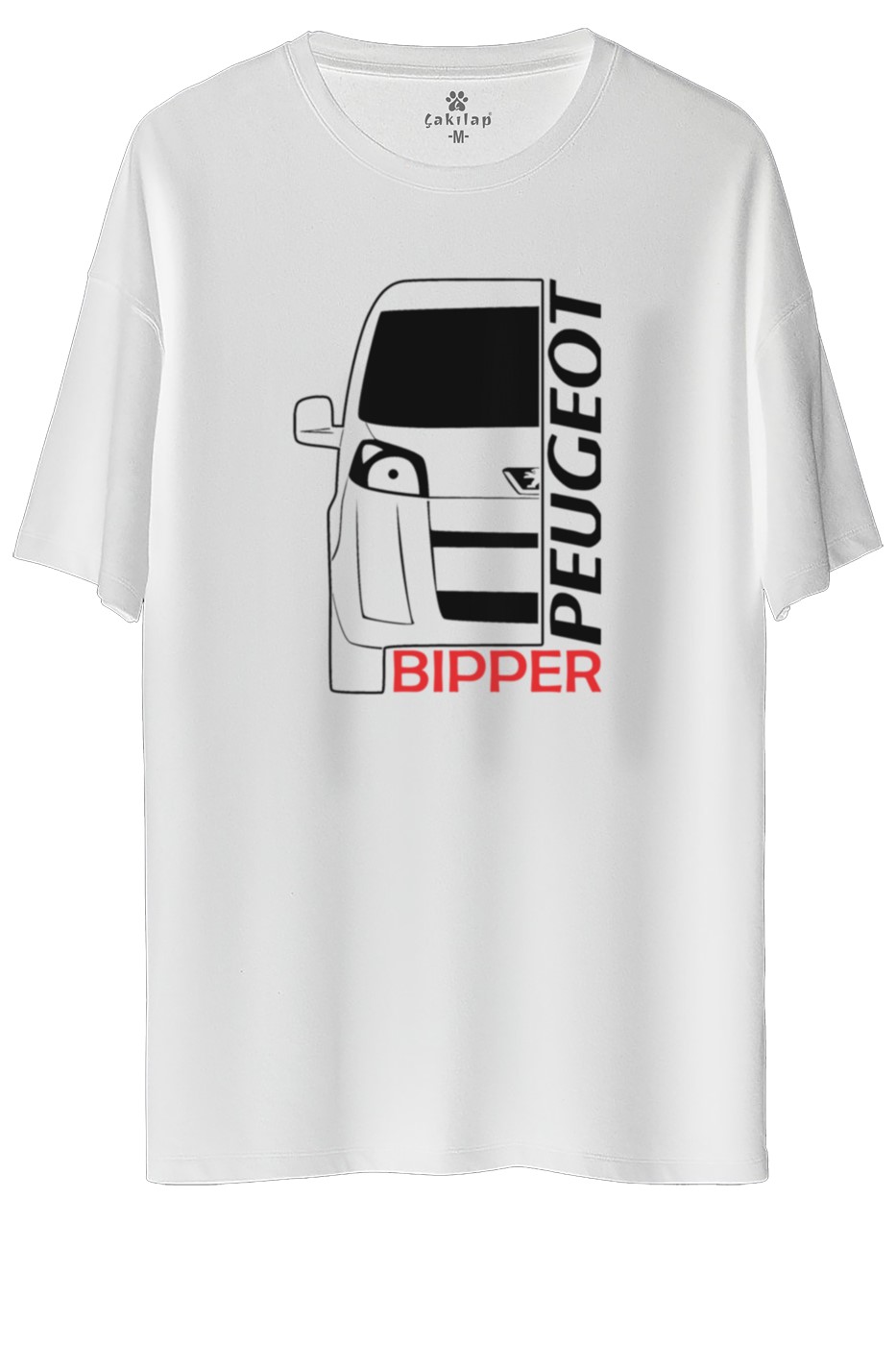 Peugeot Bipper Baskılı Oversize Tişört
