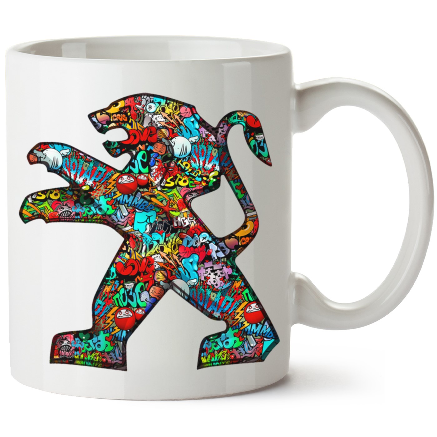 Peugeot Logo Baskılı Porselen Kupa Bardak