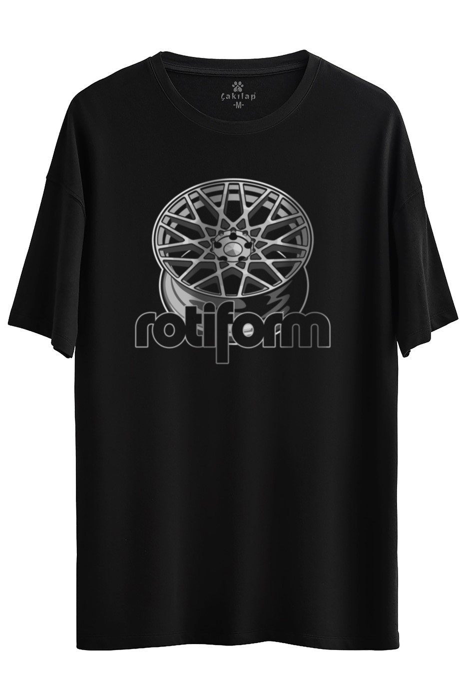 Rotiform Jant Baskılı Oversize Tişört