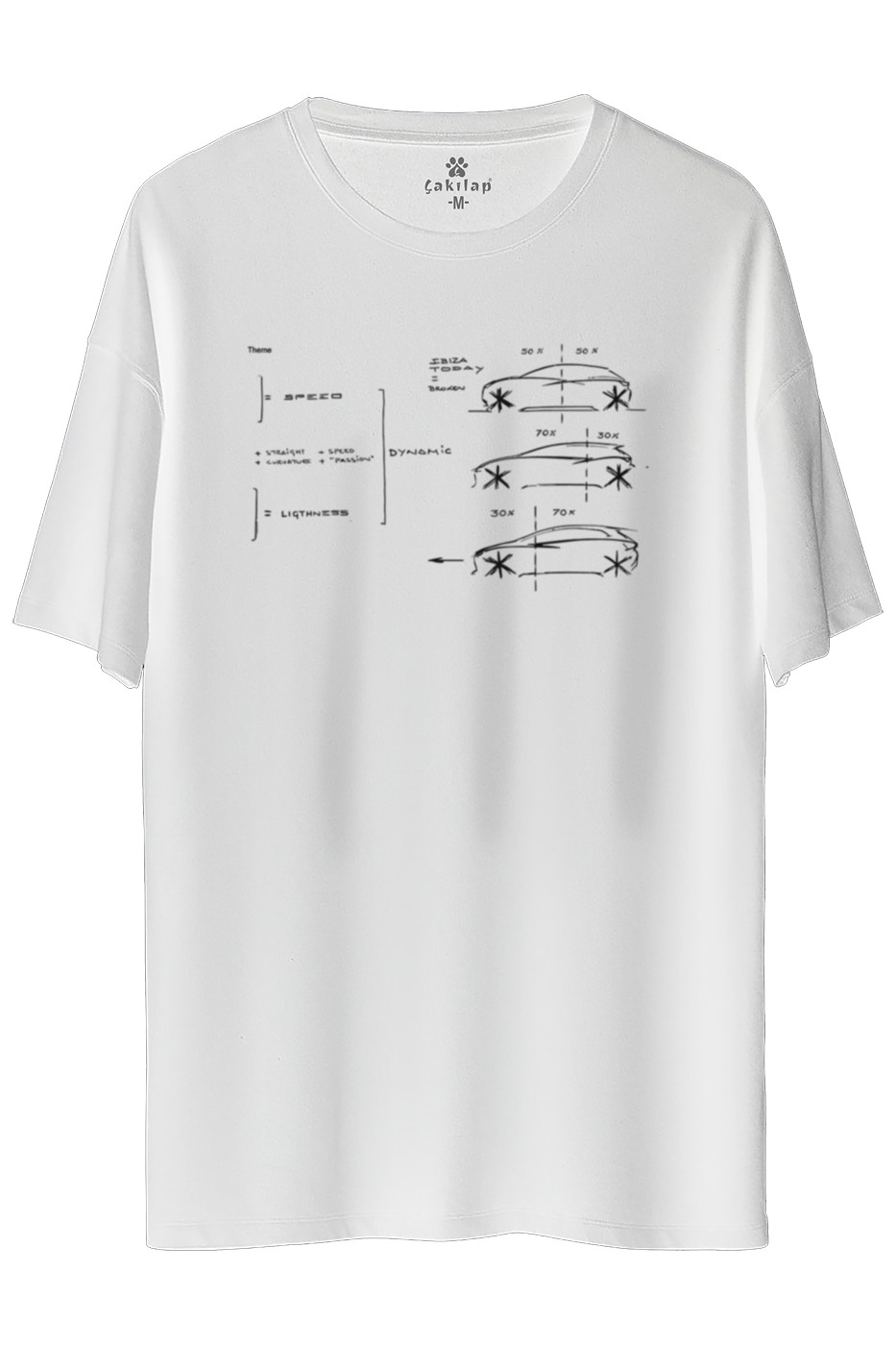 Seat İbiza Baskılı Oversize Tişört