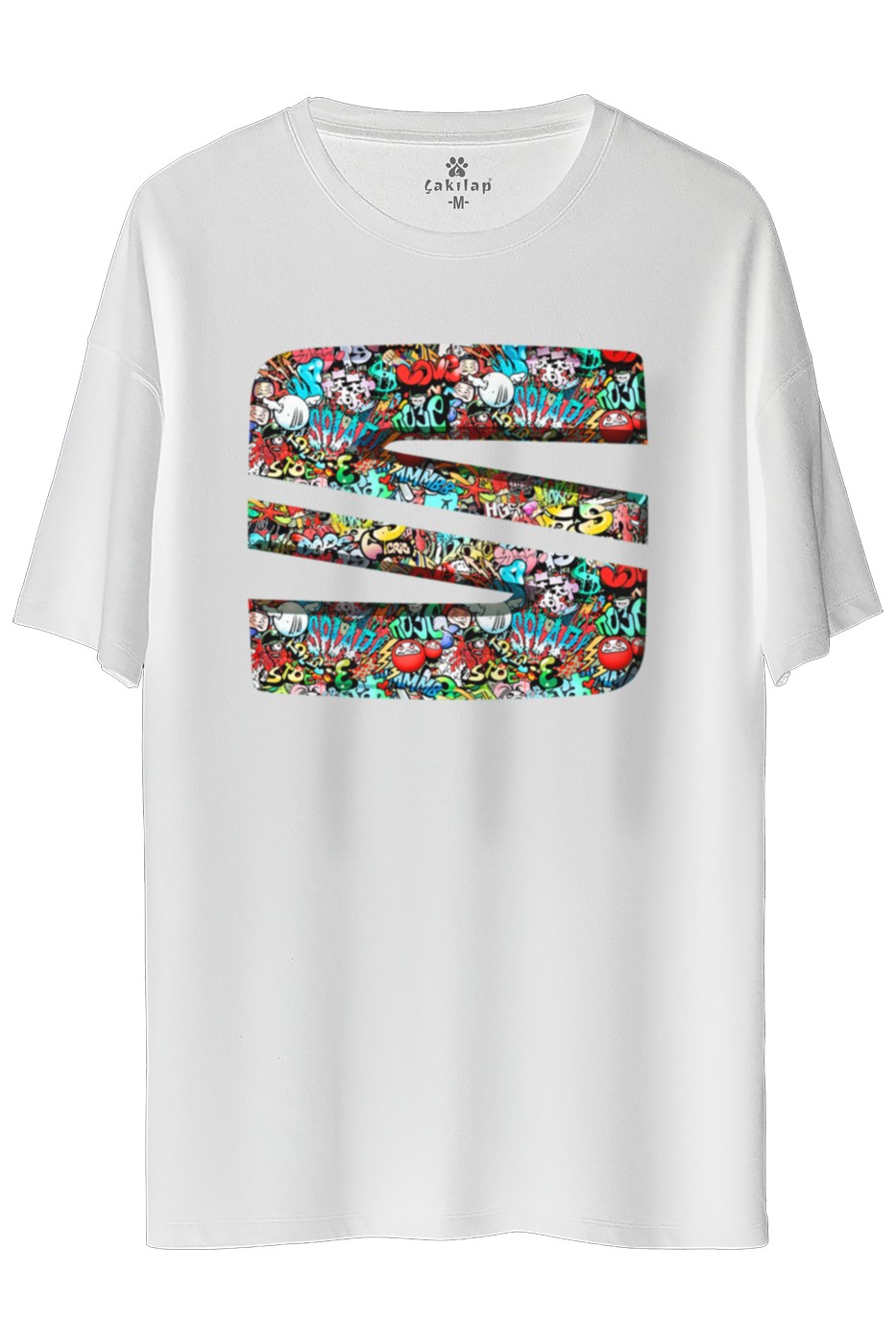 Seat Logo Baskılı Oversize Tişört