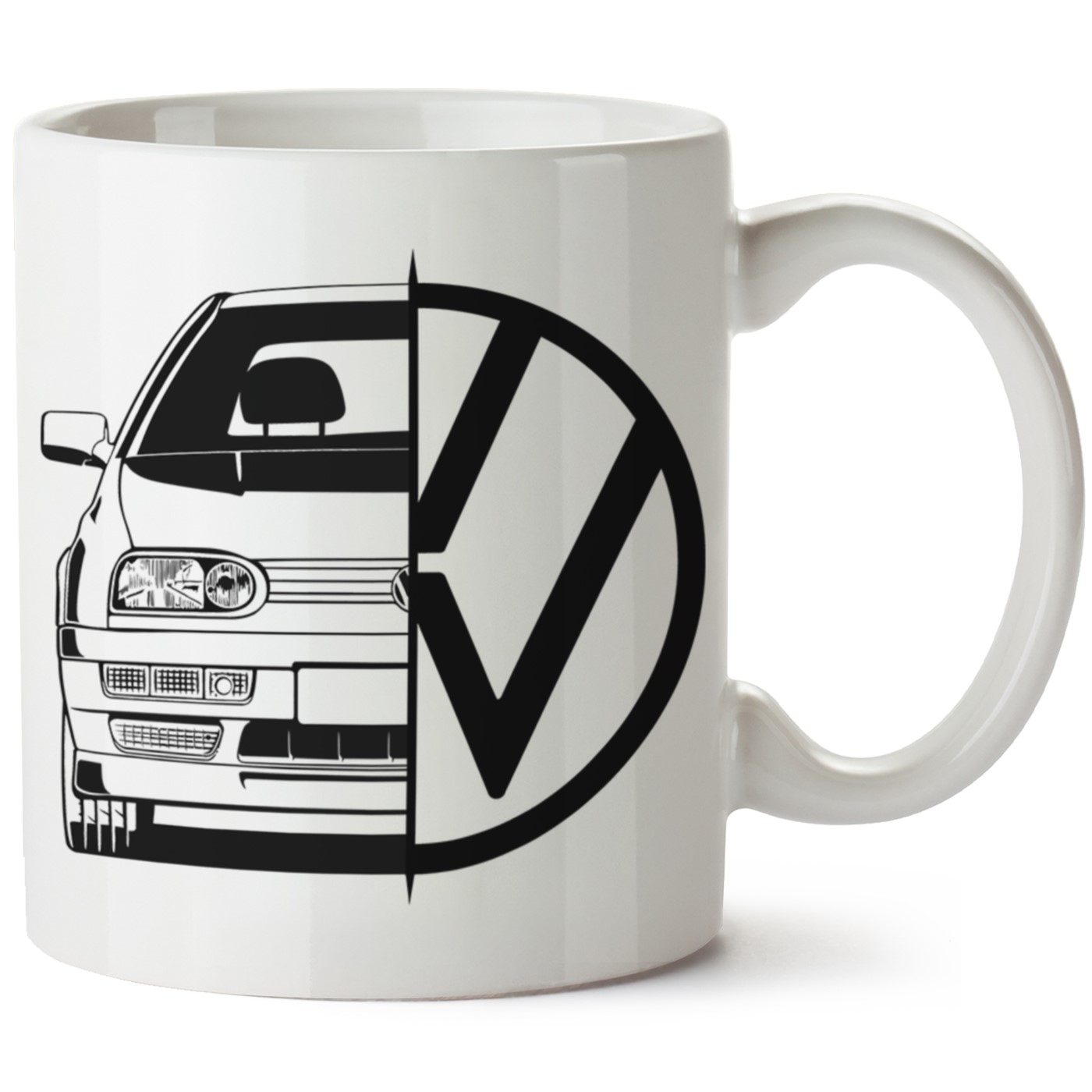 Vw Golf 3 Baskılı Porselen Kupa Bardak