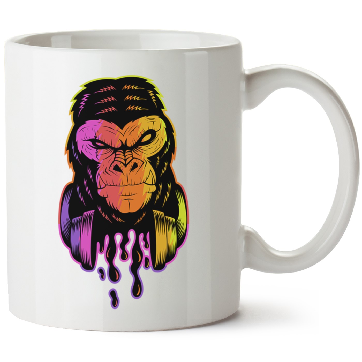 Monkey Baskılı Porselen Kupa Bardak