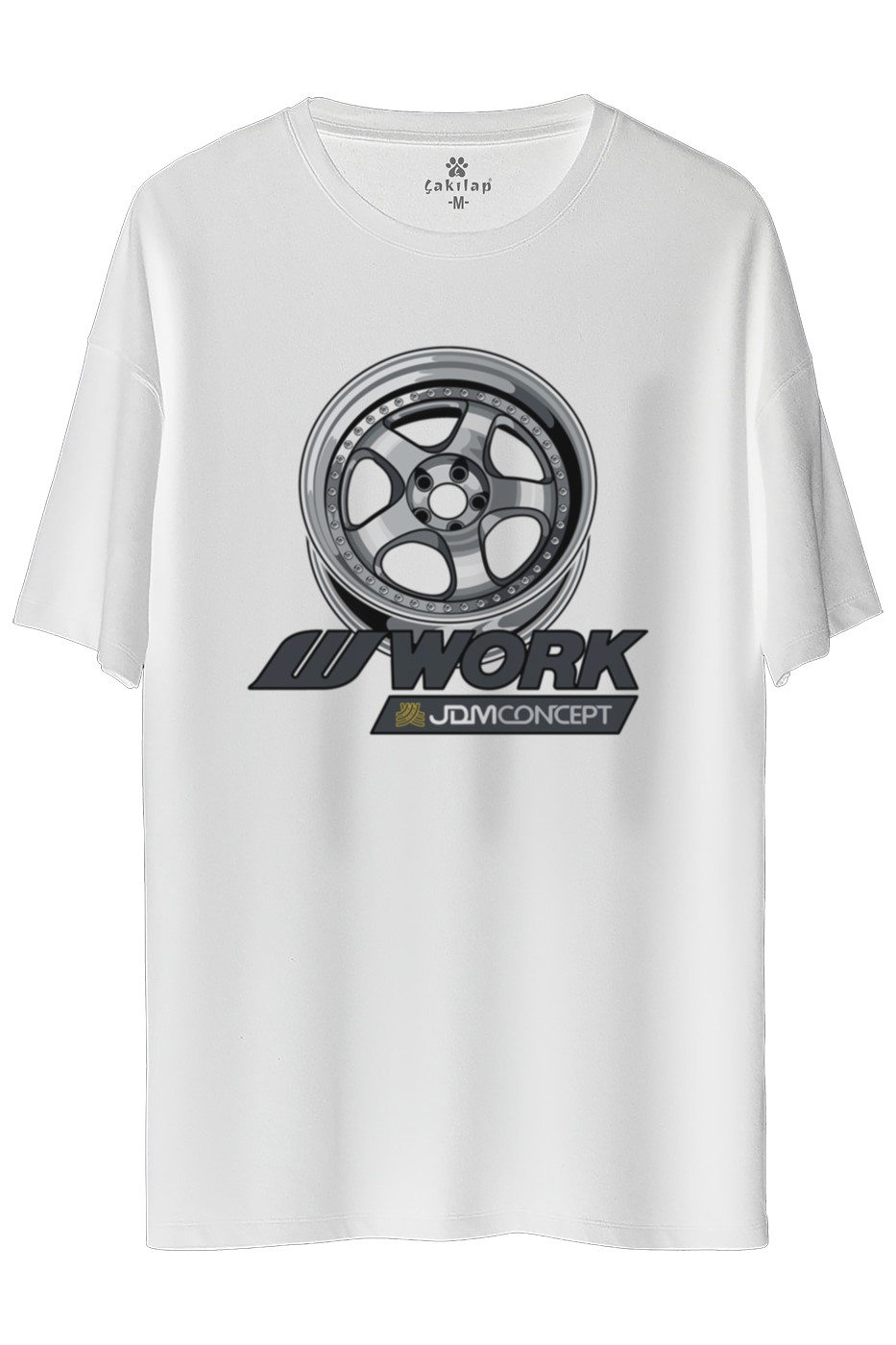 Wolk Racing Baskılı Oversize Tişört