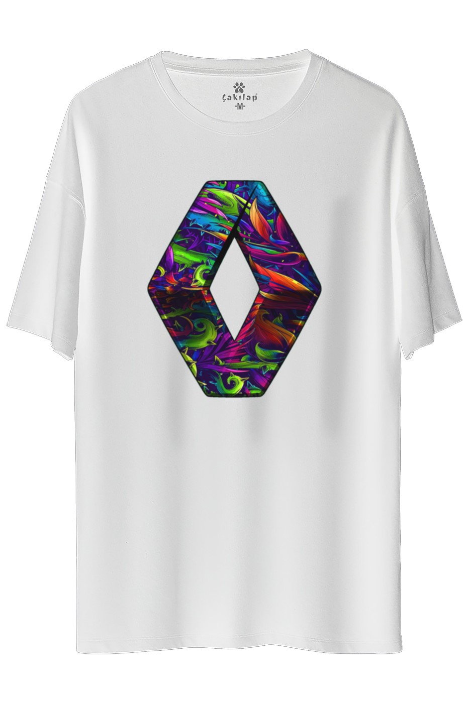 Renault Logo Baskılı Oversize Tişört