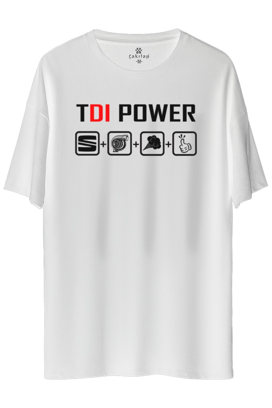 Seat Logo Baskılı Oversize Tişört