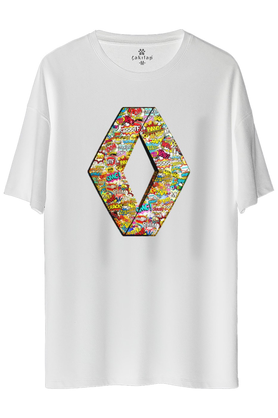 Renault Logo Baskılı Oversize Tişört