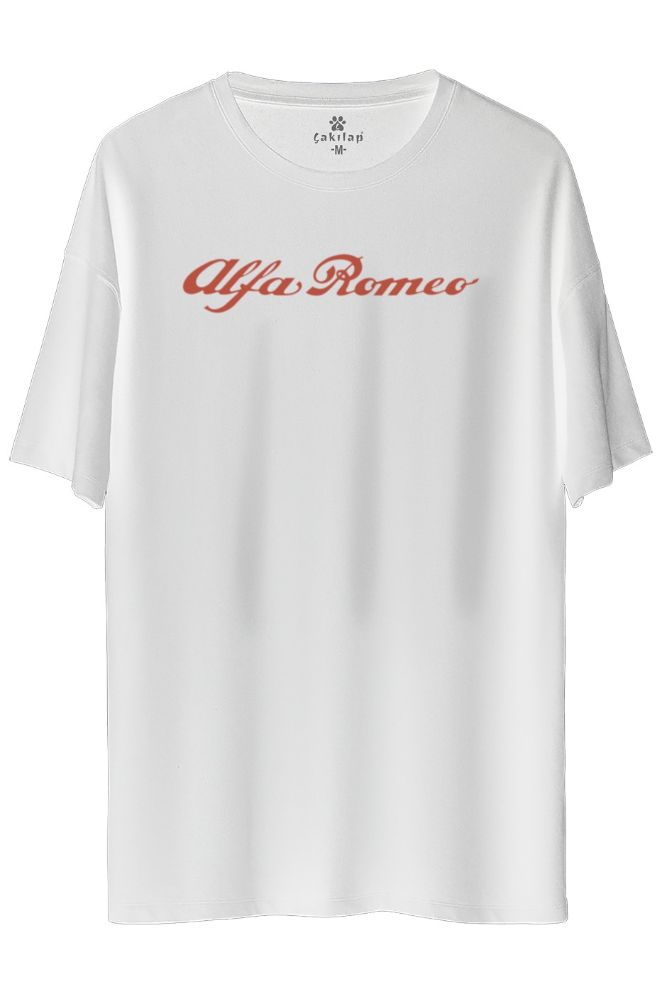 Alfa Romeo Logo Baskılı Oversize Tişört