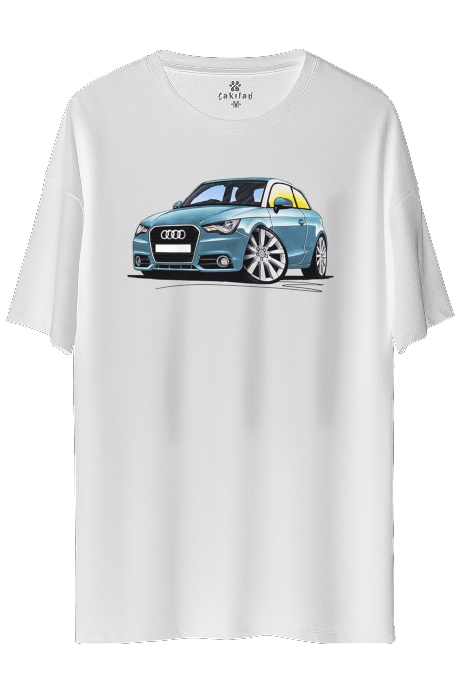 Audi A1 Mk1 Baskılı Oversize Tişört