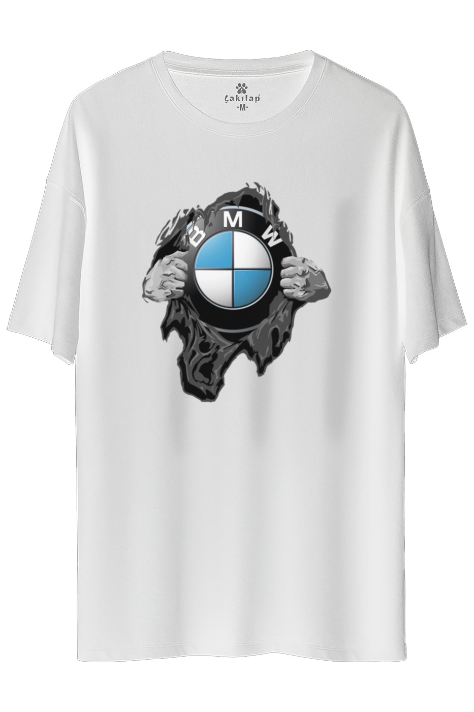 Bmw Logo Baskılı Oversize Tişört