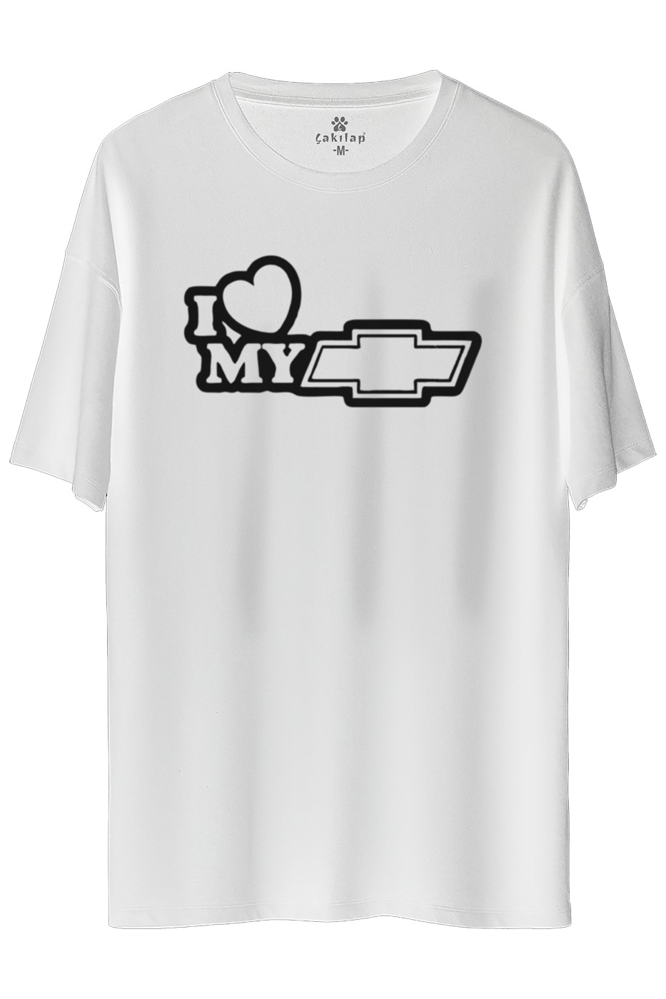 Chevrolet Logo Baskılı Oversize Tişört