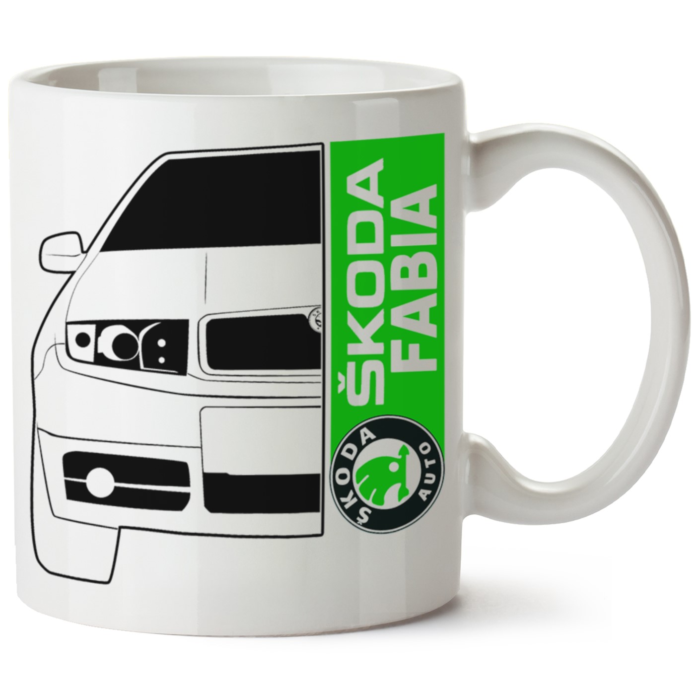 Skoda Fabia1 Baskılı Porselen Kupa Bardak