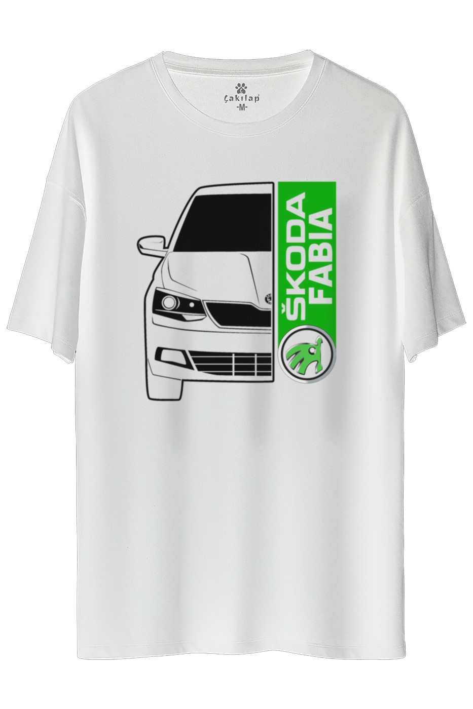 Skoda Fabia3 Baskılı Oversize Tişört