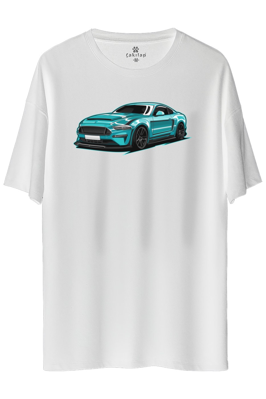 Ford Mustang Baskılı Oversize Tişört